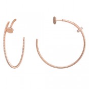 Replica Cartier Juste Un Clou Earring 18K Pink Gold With Diamonds N8515009