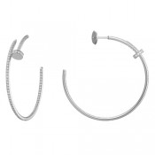 Replica Cartier Juste Un Clou Earring 18K White Gold With Diamonds N8515008