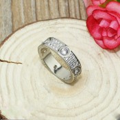 Replica Cartier Love Ring 18k White Gold Paved Diamonds With 6 Big Diamonds N4210400