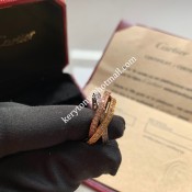 Top Sale Cartier Trinity Ring White Gold/Yellow God/Rose Gold With Pave Diamonds B4075100 Online