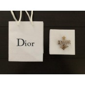 Christian Dior JAdior Star Charming Bee Retro Brass Logo Motif Diamonds Brooch For Womens Replica V0301ADRCY_D908