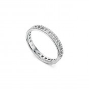 Nice Price Tiffany Female Tiffany T Paved Diamonds 5.5MM True Wide Ring White Gold/ Yellow Gold