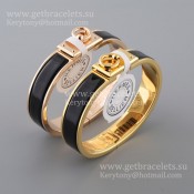 Hermes Clic Anneau Narrow Bracelet in Plain Enamel with Plated Hardware Yellow Gold/Rose Gold/White Gold Best Gift Girls