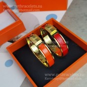 Hermes Clic Cadenas Enamel Bracelet Lock Design Yellow Gold USA Hot Selling