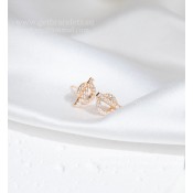 Fashion Hermes Finesse Earrings Rose Gold with Diamonds