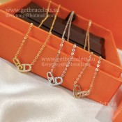 New Hermes New Farandole Necklace With Diamonds Silver/Yellow Gold/Rose Gold