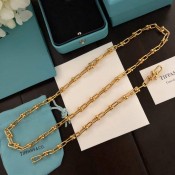 New Tiffany Hardwear 18K Yellow Gold Graduated Link Necklace Fashion UK Jewellery