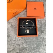 Hermes Kelly Clochette Bracelet Rose Gold With Diamonds 17cm UK Sale Online Store