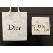 Latest Dior Classic CD Letter White Crystal-Yellow Gold Star Pendant Womens Earrings Sale Malaysia