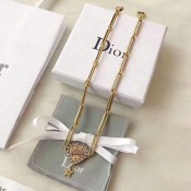 Low Price Dior LAmour Avenir Heart Motif Charming Star Pendant Female Brass Diamonds Choker N0969LAVCY_D908