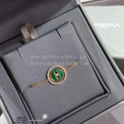 Messika Lucky Move Malachite Bracelet With Diamonds Yellow Gold