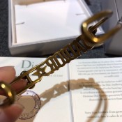 Morden Style Christian Dior JADIOR Motif White Pearl Charm Classic Antique Brass Cuff Bangle Women Fashion Jewellery