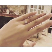 Copy Tiffany Setting One Diamond Sterling Silver Ring Valentines Day Women Gift