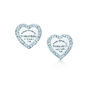 Top Tiffany Heart Earrings Sterling Silver Diamonds Fashion Style USA Wholesale Women