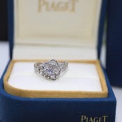 Piaget Rose Ring White Gold With Pave Diamonds