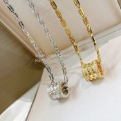 B.zero1 Rock Necklace with Pave Diamonds Yellow Gold and White Gold AAA