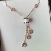 B.zero1 Tassels Necklace White Ceramic with Diamonds 3 Colors High Quality
