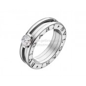 B.zero1 1-band White Gold Solitaire Ring with Brilliant cut Diamond