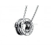 B.zero1 White Gold with Pave Diamond Pendant