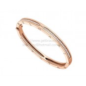 B.zero1 Bangle Bracelet in Rose Gold with Pave Diamonds