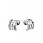 B.zero1 Earrings in White Gold and Pave Diamonds