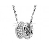 B.zero1 Pave Diamond Pendant with White Gold Chain