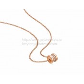 B.zero1 Rose Gold Necklace with Pave Diamonds