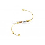 B.zero1 Soft 3-Feature Yellow White and Rose Gold Bracelet