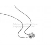 B.zero1 White Gold Necklace with Pave Diamonds