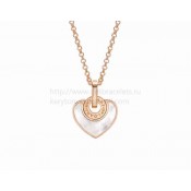 Cuore Pendant with Chain in Rose Gold with Mother of Pearl
