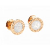 Small Rose Gold Stud Earrings with Mother of Pearl
