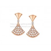 DIVAS Dream Earrings Rose Gold with Pave Diamonds