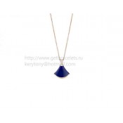 Divas Dream Necklace in Rose Gold with Lapis Lazuli and Diamond