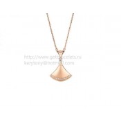 Divas Dream Necklace Rose With Pave Diamonds