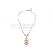Divas Dream Rose Gold Necklace with Pave Diamonds