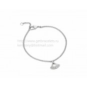 DIVAS Dream White Gold Openwork Bracelet with White Gold Pendant Set with Pave Diamonds