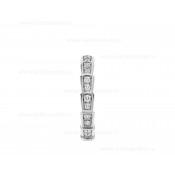 Small Serpenti Viper Wedding Band in 18k White Gold With Full Pave Diamonds