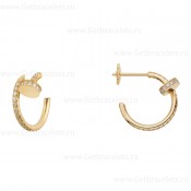 Replica Cartier Juste Un Clou Small Earring Yellow Gold Wiht Diamonds B8301430