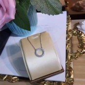 Replica Tiffany Metro Diamonds Three-row Circle Pendant Necklace Gift High-End Fine Womenl 26233151