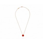 Replica Van Cleef Arpels Perlee Couleurs Pendant Rose Gold Carnelian