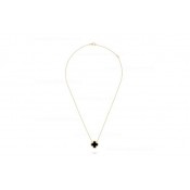 Replica Van Cleef Arpels Pure Alhambra Pendant Yellow Gold With Onyx