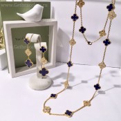 Replica Van Cleef Arpels Vintage Alhambra With Diamonds Lapis Set (3pcs)