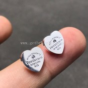 Return to Tiffany Heart Tag Earrings in Sterling Silver with a Diamond