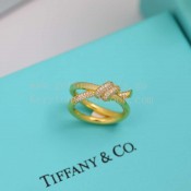 Tiffany Knot Ring Rose Gold/Yellow Gold/White Gold with Diamonds
