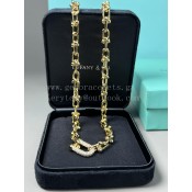 Tiffany HardWear Link Short Necklace Yellow Gold/White Gold
