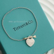 Return to Tiffany Lovestruck Heart Tag Bracelet in Silver and Rose Gold