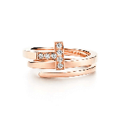 Tiffany T Sterling Silver Wrap Ring Round Diamonds Promotion Replica GRP08870