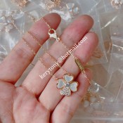 Top Sale Van Cleef Arpels Cosmos Clip Pendant Rose Gold With Diamond White/Red/Black/Green Low Price