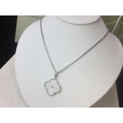 Van Cleef & Arpels Magic Alhambra Long Necklace 1 Motif White Gold With Diamond 24mm Pendant