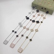 Van Cleef & Arpels Magic Alhambra Long Necklace 16 Motifs With Diamonds 120cm More Colors